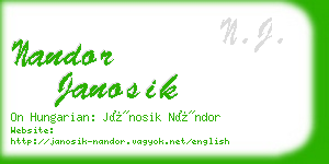 nandor janosik business card